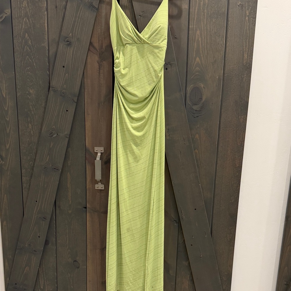 Y2K City Triangles Lime Maxi Dress